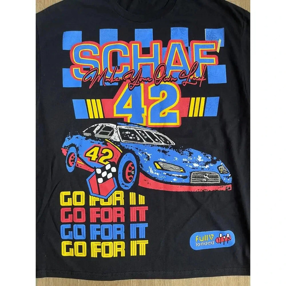 Schaf Racing Co. Men’s Make Your Own Luck Graphic Tee Cars Sz XL NWOT - Picture 5 of 8